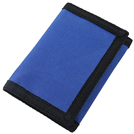 NEICY RFID Blocking Canvas Wallet for Men and Women - Trifold Nylon Wallet with Magic Sticker, Teen Wallet for Boys, Wallets for Teens Boys (Navy Blue)