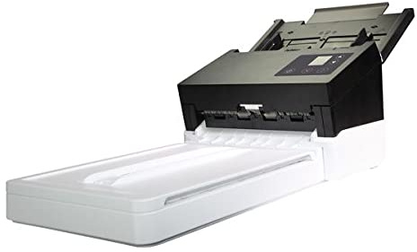 Avision AD370F Duplex Einzug A4 mit A4 Flachbetteinheit | 70ppm/140ipm A4 Color 300dpi | 100 Seiten ADF | USB 3.1 | ISIS Treiber , TWAIN Treiber , Button Manager , AVScan X , PaperPort