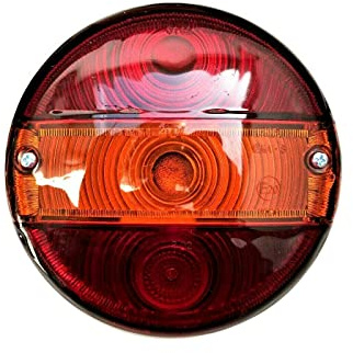 MelTruck 3-Funktionen Rückleuchte 12V/24V für Anhänger, Traktor, Schlepper, Trailer, Wohnwagen, LKW – Positionslicht, Bremslicht, Blinker – Ø140 mm, E20