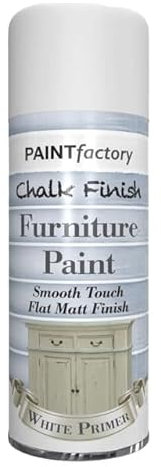 Classic Signature - 4 x Chalk Finish White Primer Spray Paint 400ml - Aerosol Furniture Spray Paint Smooth Touch Matt FinishHome and Office