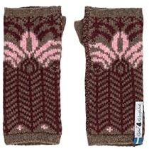 ÖJBRO VANTFABRIK – Pulswärmer/Armstulpen Damen, fingerlose, aus 100% Merinowolle, warm & weich, gestrickt, in verschiedenen Mustern, folkloristisches nordisches Design