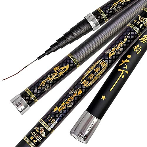High Carbon 8m 9m 10m 11m 12m 13m 14m 15m 16m Hand Pole Angelrute Ultraharte superleichte Starke Teleskopstange (14M)
