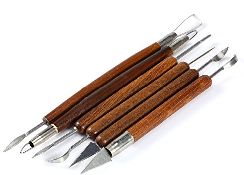 6 Stück Ton Sculpting Tool Stainless Wax Carving Pottery Tools Formrs Polymer Modellierung Wachs Carving Tool Set Modellierung Lehm Sculpting Tools