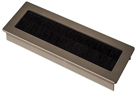 SOTECH 1 x passacavo Toledo in alluminio anodizzato look acciaio inox 150 x 70 mm Dimensioni di montaggio: 140 x 62 x 15,3 mm