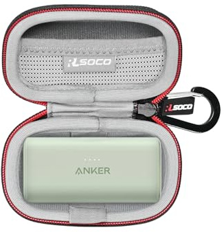 RLSOCO Tasche für Anker Nano Powerbank 5000mah & 621 Powerbank Externer Handyakku-Schwarz (Nur Tasche)