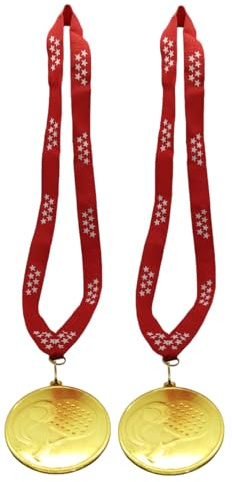 2 Medallas de Padel metalicas de 7 cm de diametro con Cinta de la Comunidad de Madrid de 2,2cm de Ancho
