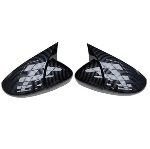 ZHjLut Auto Außenspiegelkappe Kompatibel mit VW für Scirocco für Beetle 2009 2010 2011 2012 2013-2018 Türseitenflügel Rückspiegel Ox Horn Abdeckkappe(Carbon Pattern)