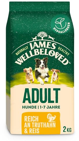 James Wellbeloved Dog Adult Hypoallergenic Dry Food Turkey and Rice 2 kg