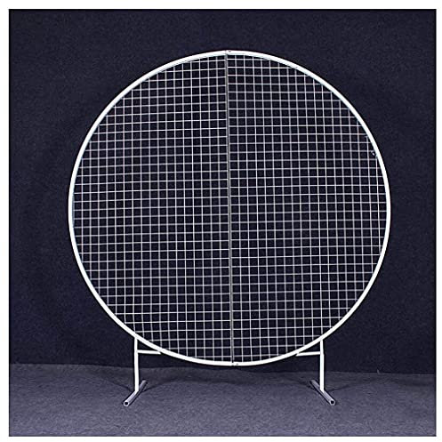 Metallgitter-Hintergrundständer für Hochzeitsdekoration, rund, Ø 1 m, Blumenballon, Tüll, Dekorationsrahmen für Geburtstag, Gartenparty und Bar-Requisiten