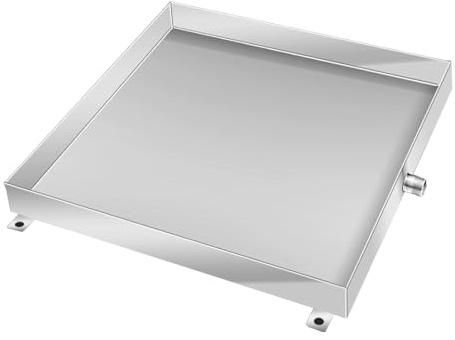 LYUCAYHQ Bandeja de Drenaje de Condensados de Acero Inoxidable, Bandeja Aire Acondicionado con Drenaje, para Climatiseur Split Intérieur extérieur(50 * 50 * 4cm/20 * 20 * 2in)