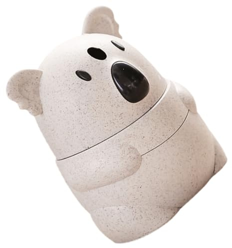 LIFKOME Tarro de Palillos Koala higiénico Auto palillero Kawaii dispensador de Palillos de Porta Palillos de plástico Lindo palillo de el plastico Khaki