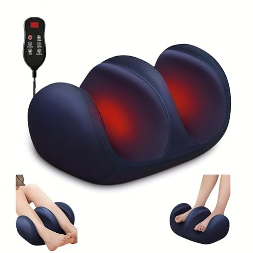 DigScape Masseur électrique de pieds, masseur de jambes avec chaleur, massage shiatsu des pieds et rouleau de mollet, pétrissage des tissus profonds de la cheville, favorise la circulation sanguine