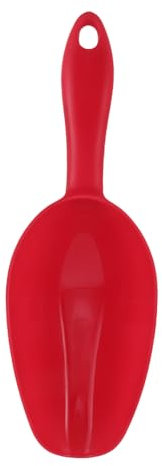 LIFKOME Pelle à Aliments En Plastique Rouge Polyvalente 23 Cm En Pp Tête Protectrice, Ergonomique, Cuisine, Glaçons, Farine Et Aliments Secs, Outil Multifonctionnel Pratique