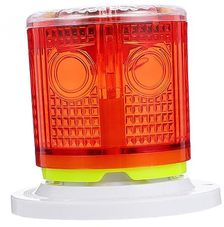 Ciieeo Feu Stroboscopique Solaire Avertissement De Circulation Clignotant Pour Barricade Type à Bride Rouge