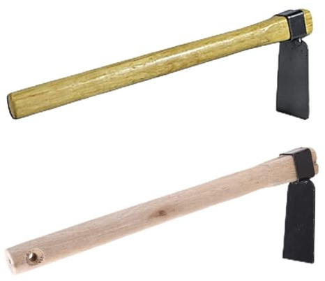 Zappa multifunzione in acciaio a basso tenore di carbonio e legno, strumento robusto per diserbo da giardino, per bambini