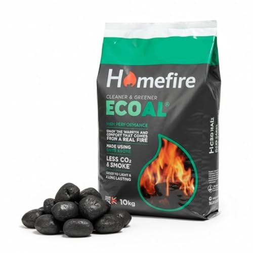 SAVING HUB - Ecoal Smokeless Fuel 10kg – Clean Burning Coal for Open Fires, Fireplaces, Multi-Fuel Stoves, Chiminea, Wood Burners, BBQs, Log Burners, Heating Fuel for Indoor & Outdoor Use (Pack 2)