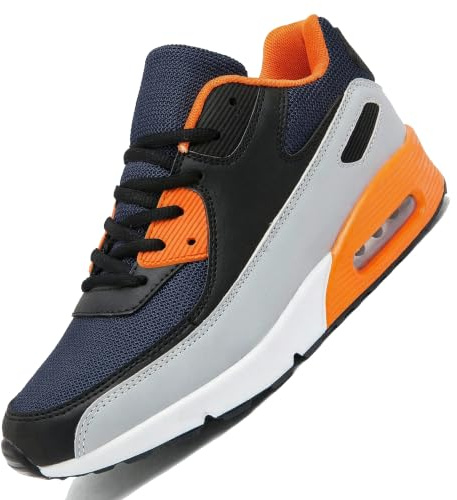 LECYGNB Chaussures Sport Homme Tennis Fitness Chaussures de Course Running Sport Jogging Legere Athlétique Sneakers Outdoor Casual Bleu Orange EU 45