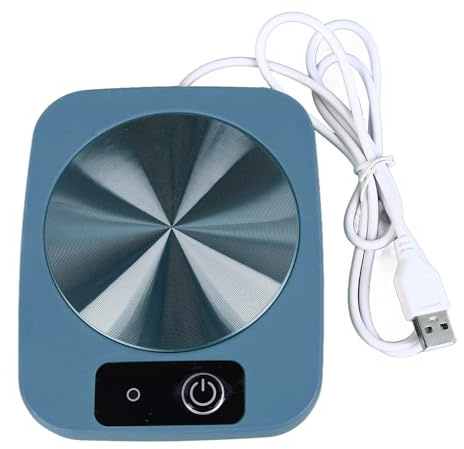 Buachois Scaldacaffè Portatile a Temperatura Costante 55°C con Alimentazione USB, Design Impermeabile Risparmio Energetico Leggero e Compatto per Ufficio Casa Viaggio (Blu)