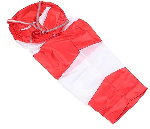 Roter Windsack, leicht, robust, Polyester, Windrichtungsmessung, Sockentasche für die Landwirtschaft im Freien, Rot, 100 cm (Fluoreszierender Stil)
