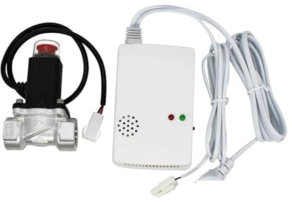 Gas Detector, Natural Gas Detector Propane Leak Alarm With Solenoid Valve Pipeline Automatic Shut Off For Leakage for Work, Home