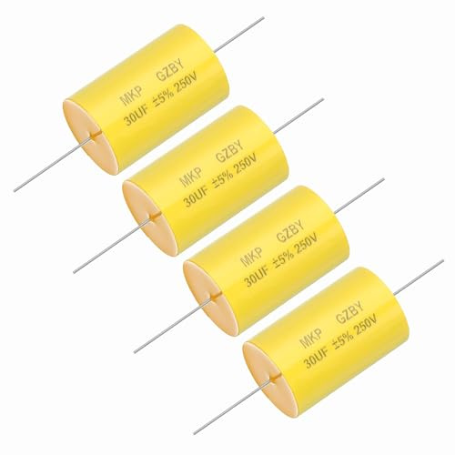 QUARKZMAN 4Pcs Condensatore Divisore Di Frequenza 30uf 250V Condensatore | Assiale Audio Crossover, A Film, MKP