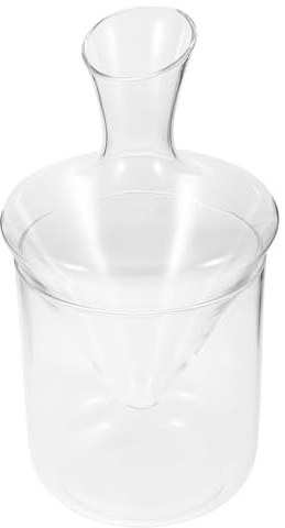 OUNONA Decanter per Vino in Vetro Design Inclinato Elegante e Moderno, Set Professionale per Migliorare Sapore e L'esperienza di Degustazione del Vino