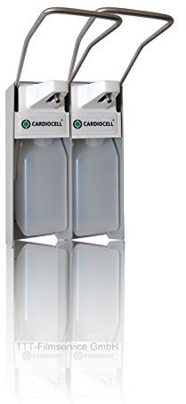 Universalspender, Seifenspender, Desinfektionsspender, Eurospender, Wandspender premium line aus Aluminium Ausführung 500ml, inkl. Edelstahlpumpe von Cardiocell® (2)