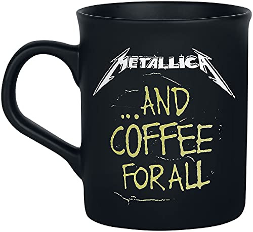 Metallica ... And Coffee For All Indifférent Mug noir mat Céramique 0,3 L