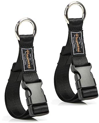 PACMAXI Stroller Hook, 2 Pack Multi Purpose Organizer Hooks Clip for Stroller, Wheelchair, Rollator, Walker (Black)