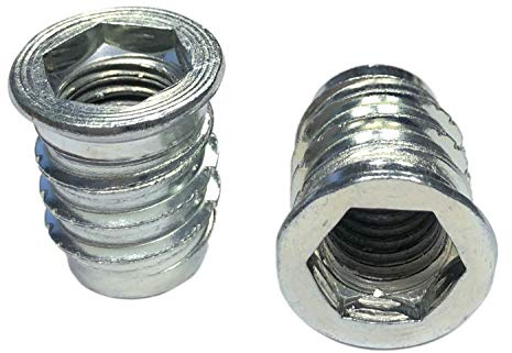 Einschraubmuttern mit Abdeckrand M4 10x8 mm - 12 St. Eindrehmuttern galv. verz.