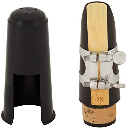 Cecilio B Flat Clarinet Mouthpiece with Ligature, One Reed and Plastic Cap