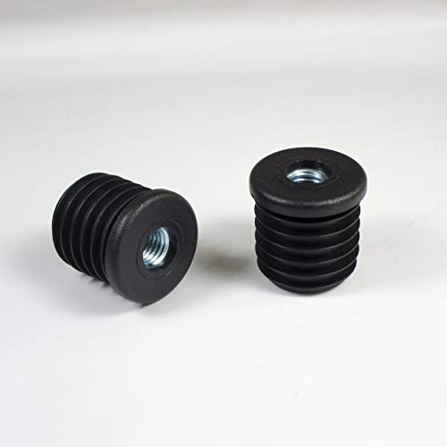 ajile Embout Plastique Rond pour Tube Diamètre EXTÉRIEUR 30 mm avec Insert Fileté Métal Diamètre 10 mm (M10) - Sachet de 4 Pièces - ERM130x4-FBA
