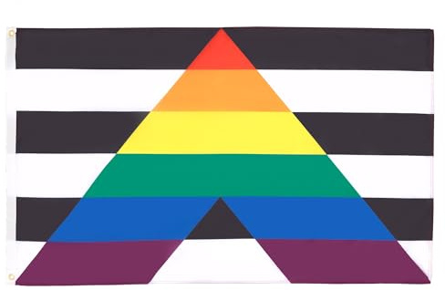 AZ FLAG Drapeau LGBT Allié hétérosexuel 90x60 cm Polyester 100D 2 Œillets | Usage intérieur et extérieur Drapeau décoratif Alliance Gay Hetéro coutures doubles et bords renforcés