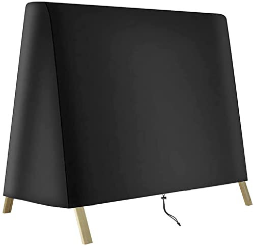 KEKAFU Hollywoodschaukel Abdeckung Spitzdac, Abdeckplane Hollywoodschaukel, Schutzhülle Hollywoodschaukel Wasserdicht mit Kordelzug, Gartenmöbel Abdeckung 420D Oxford-Tuch-Schwarz (212 * 147 * 150)