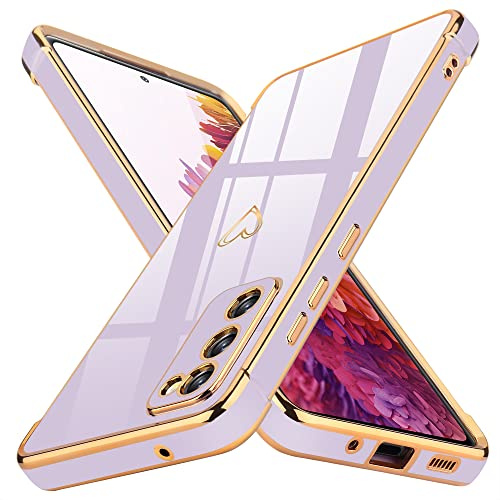 Lafunda Hülle kompatibel mit Samsung Galaxy S20 FE 5G/4G Handyhülle | Mädchen Liebesherz Silikonhülle ultradünn Stoßfeste Schutzhülle Silikon case für Samsung S20 FE 5G/4G Lila