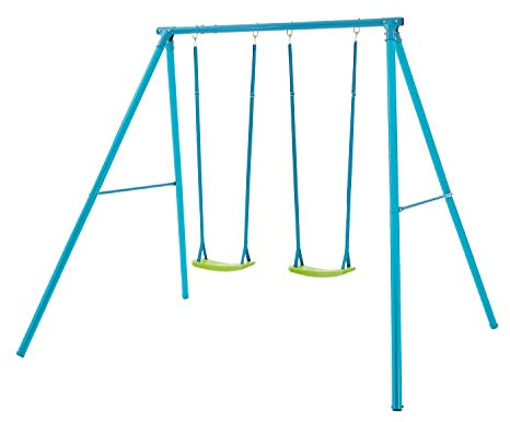 TP Toys Metal Swing Frame Builder - Adjustable Stand With Safety Harness Sculpts, Heavy Duty Sturdy Frame, Ground Stakes, Outdoor Playset - 6 Months+