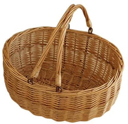 Picknickkorb Picknickkörbe Weiden-Hamper-Korb-Sets mit waschbarem Picknick-Korb-Besteck-Service-Kit Picknick-Korb im englischen Stil Picknick Korb Picknick-Korb ( Color : A , Size : 36*28*16cm )