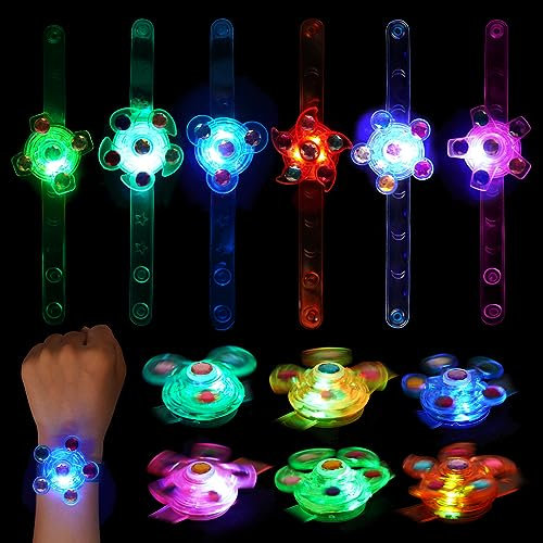 Aomig 14 Pezzi Braccialetti Luminosi per Bambini, Giocattoli a LED Regali Festa Compleanno, Luce Glow in The Gifts Scuro Favori di Partito Forniture