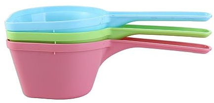 Kopida 3 cucharas coloridas para comida de mascotas, medidor pienso perros y gatos, cuchara medidora de grado alimenticio para mascotas