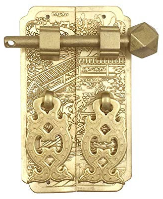 Türklopfer Dekorative Messing Gerade Schrankgriffe Ziehen Kommode Türknöpfe Kupfermöbel Griff Bolzen Latch Hardware (Color : 6x10mm Brass)