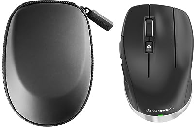 3Dconnexion CadMouse Compact Wireless (Kompakte Maus, optisch, kabellos, USB-C, Rechtshänder), Mattschwarz