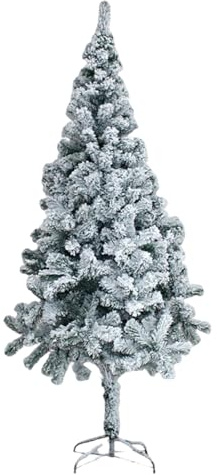 TIENDA EURASIA® Arbol de Navidad - Arbol Navidad de Plastico Color - Altura - Arboles de Navidad Frondosos - Arboles de Navidad Baratos - Decoracion Navidad (150 cm, Nevado)
