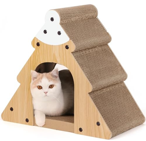 FUKUMARU Kratzbrett für Katzen, Karton-Katzenkratzhaus, Breites Katzenkratzbrett, Vertikales Kratzpad aus Pappe für Katzen, Schutz für Möbel
