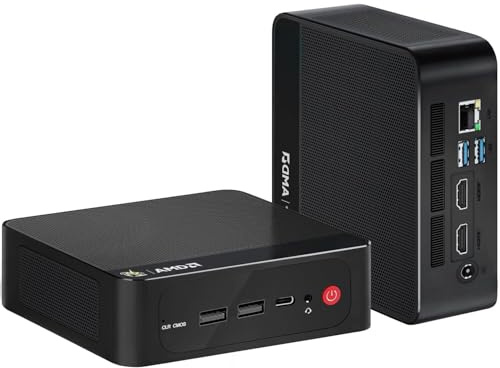 Beelink Mini PC SER5 MAX con procesador AMD Ryzen R7 7735HS, 8 núcleos/16 Hilos, hasta 4,75 GHz, 24 GB de RAM LPDDR5, SSD PCIe de 500 GB, HDMI/DP/Type-C/LAN 2.5G/WiFi 6/BT 5.2