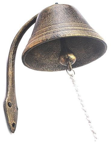 Osmond Glocke, Abendessenglocke aus , Türklingel, Design für den Innen- oder Außenbereich, Vintage-Gartenklopfer, Wandglocke für den Eingangsbereich, rustikal