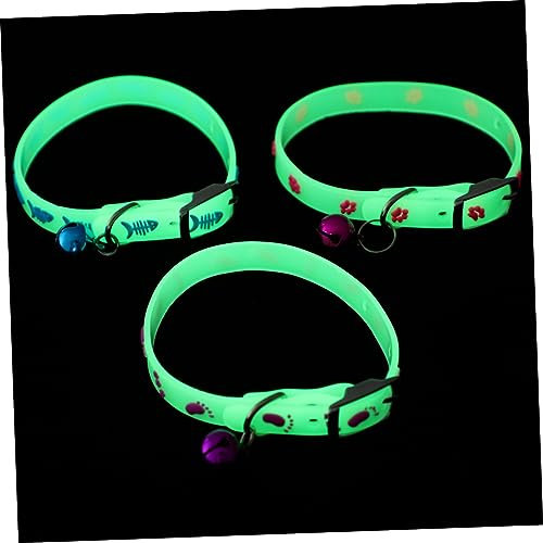 Levemolo 3 Stück Fluoreszierendes Für Kleine Hunde, Anti-Verlust-, Leuchthalsband Für Welpen Und