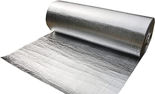 Isolierfolie Dämmfolie Luftpolsterfolie für Heizkörper, Aluminiumfolie, Isolierrolle, wärmereflektierend, doppelseitige Dampfsperre, wasserdicht, Thermisch für Wände, Fußböden, Dächer, Dachböden, Luf