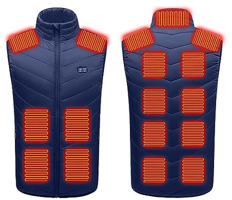 Zeiayuas Veste Chauffante Femme Homme USB, Gilet Chauffant,Doudoune Chauffante Sans Manche, Blouson Chauffant Gilet de Homme Thermique pour Ski Moto Chasse Randonnée la pêche