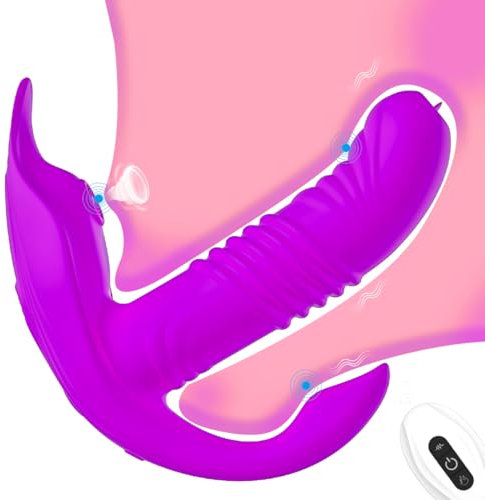 V𝚒brator𝚎per D𝚘nna Prof𝚎ssionale Sex Toys Vibratore per Donna Punto G Squirting Dildo Realistico Vibratori Clotoride Pene Sexytoysys Uomo Coppia 12 modos impermeabile USB (Violeta)