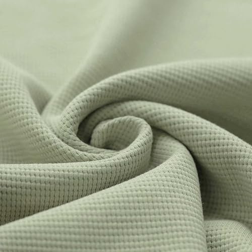 Stoff Waffeljersey Waffelstrickjersey | 100% Baumwolle | für Bekleidung | Kinderkleidung nähen | Meterware ab 50 cm (dusty green)
